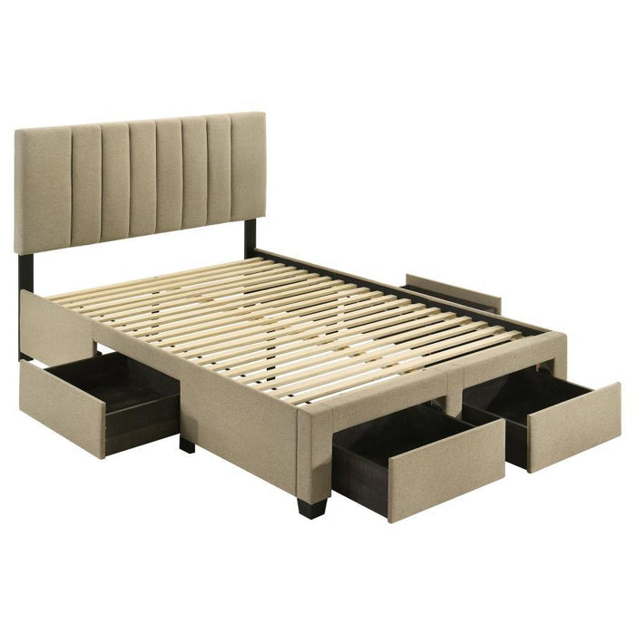 Wheatland - 4-Drawer Upholstered Storage Bed – Storage Beds by Coaster Fine Furniture at Furniture Wholesale Plus , Nashville furniture store