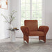 Liana - Upholstered Roll Arm Accent Armchair - Rust – Arm Chairs by Coaster Fine Furniture at Furniture Wholesale Plus , Nashville furniture store