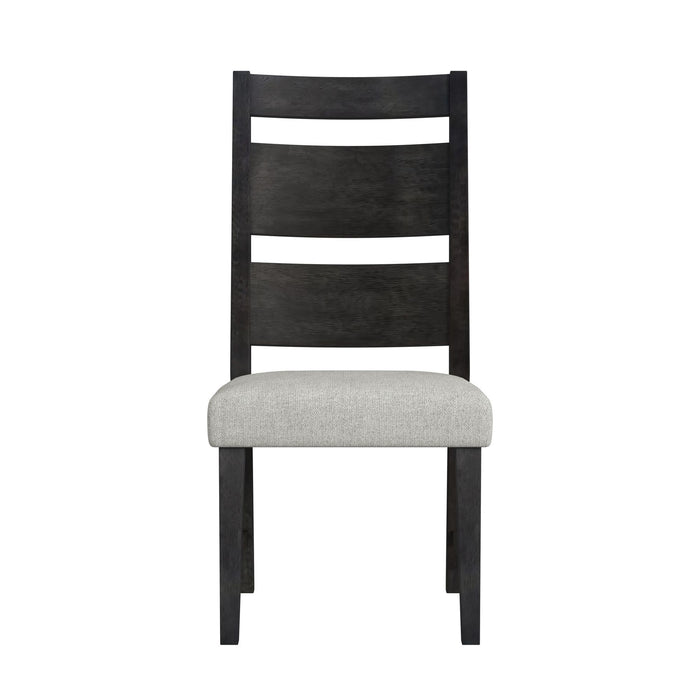 Jemma - Wood Back Dining Side Chair (Set of 2) - Dark Espresso / Beige Linen – Chair Sets by Elements International at Furniture Wholesale Plus , Nashville furniture store