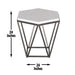 Corvus - End Table With Marble Top Hexagon - White – End Tables by Steve Silver Furniture at Furniture Wholesale Plus , Nashville furniture store