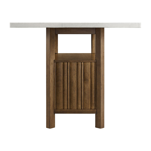 Carmela - Rectangular Counter Table With Marble Top - Brown / White – Counter Tables by Elements International at Furniture Wholesale Plus , Nashville furniture store