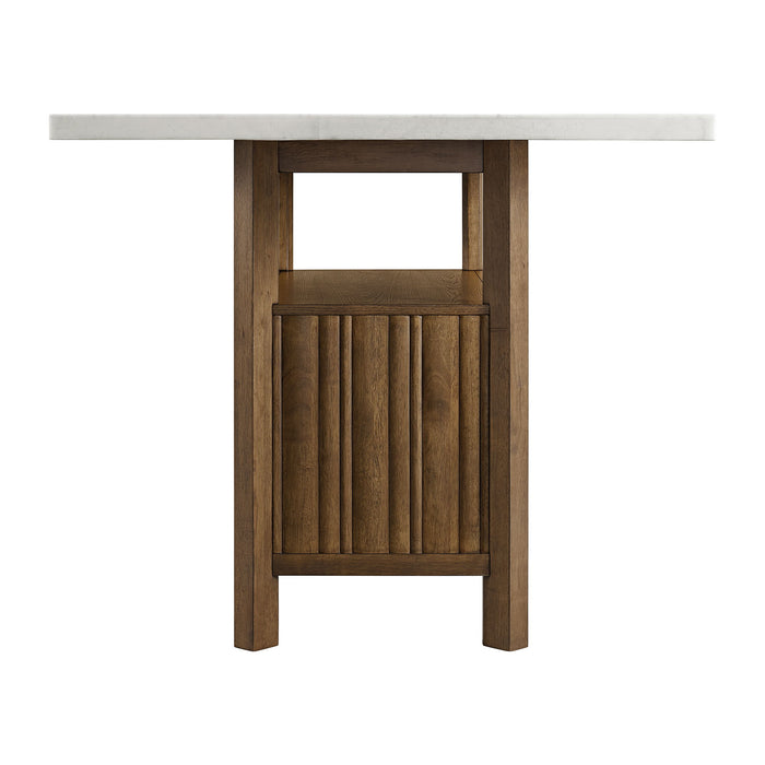 Carmela - Rectangular Counter Table With Marble Top - Brown / White – Counter Tables by Elements International at Furniture Wholesale Plus , Nashville furniture store