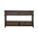 Mill Creek - 2 Drawer Sofa Table - Peppercorn – Sofa Tables by Liberty Furniture at Furniture Wholesale Plus , Nashville furniture store