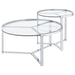 Delia - 2 Piece Round Glass Top Nesting Coffee Table – Nesting Tables by Coaster Fine Furniture at Furniture Wholesale Plus , Nashville furniture store