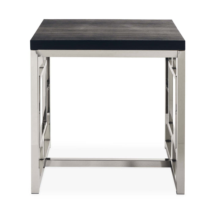 Ezra - 24" End Table - Chrome – End Tables by Elements International at Furniture Wholesale Plus , Nashville furniture store
