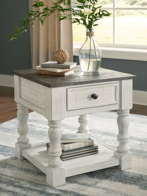 Havalance - Square End Table - White / Gray – End Tables by Signature Design by Ashley® at Furniture Wholesale Plus , Nashville furniture store