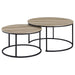 Lainey - 2 Piece Round Faux Marble Nesting Coffee Table – Nesting Tables by CoasterEveryday at Furniture Wholesale Plus , Nashville furniture store