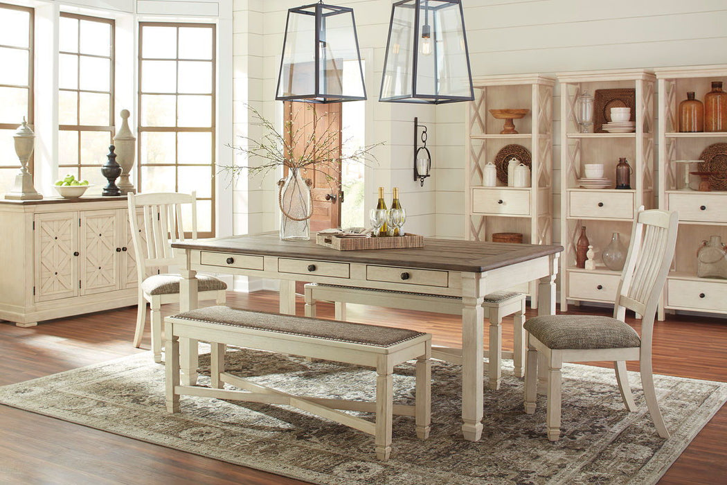 Bolanburg - Rectangular Dining Table Set - Premium 5 Piece Dining Room Sets from Signature Design by Ashley® - Just $1298! Shop now at Furniture Wholesale Plus  We are the best furniture store in Nashville, Hendersonville, Goodlettsville, Madison, Antioch, Mount Juliet, Lebanon, Gallatin, Springfield, Murfreesboro, Franklin, Brentwood