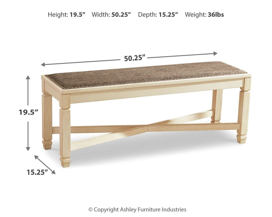 Bolanburg - Large UPH Dining Room Bench - Beige – Upholstered Benches by Signature Design by Ashley® at Furniture Wholesale Plus , Nashville furniture store