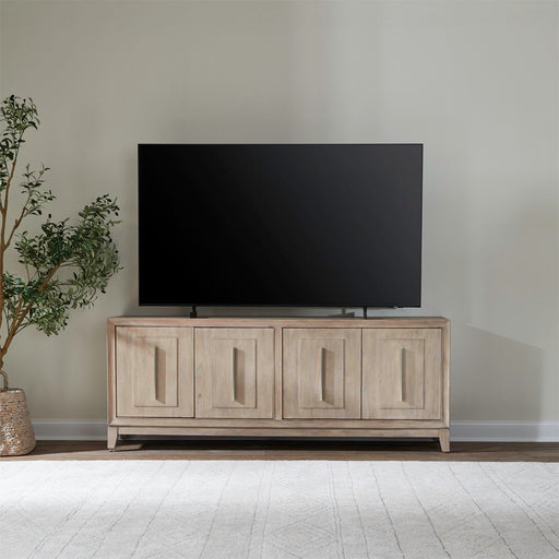 Brentwood - 78" TV Console - Sandstone – TV Stands by Liberty Furniture at Furniture Wholesale Plus , Nashville furniture store