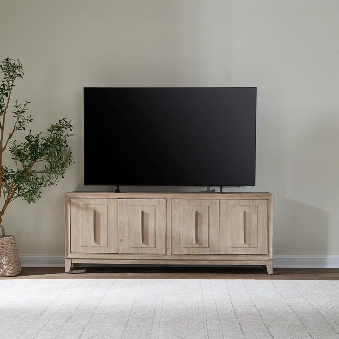 Brentwood - 78" TV Console - Sandstone – TV Stands by Liberty Furniture at Furniture Wholesale Plus , Nashville furniture store