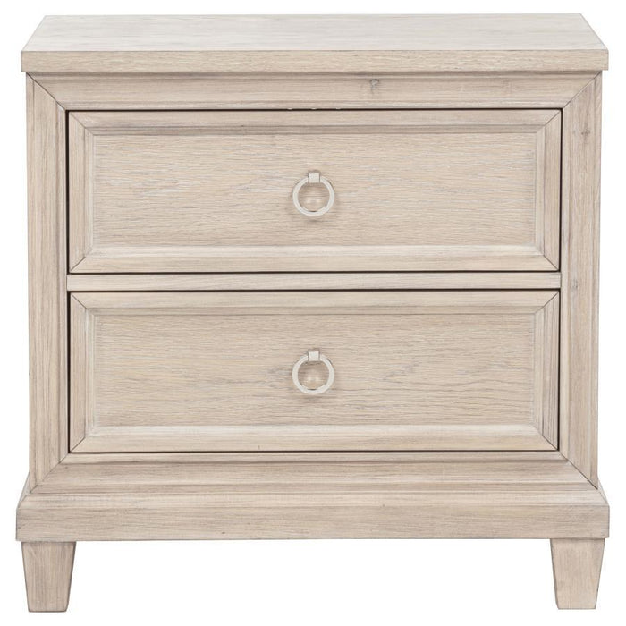 Pembroke - 2-Drawer Nightstand Bedside Table - Washed Oak – Accent Nightstands by Coaster Fine Furniture at Furniture Wholesale Plus , Nashville furniture store