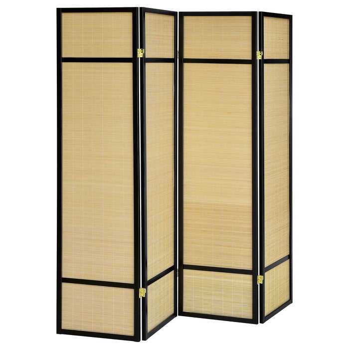 Pearce - 4-Panel Bamboo Room Divider Folding Screen - Natural - Premium Room Dividers from Coaster Fine Furniture - Just $179! Shop now at Furniture Wholesale Plus  We are the best furniture store in Nashville, Hendersonville, Goodlettsville, Madison, Antioch, Mount Juliet, Lebanon, Gallatin, Springfield, Murfreesboro, Franklin, Brentwood