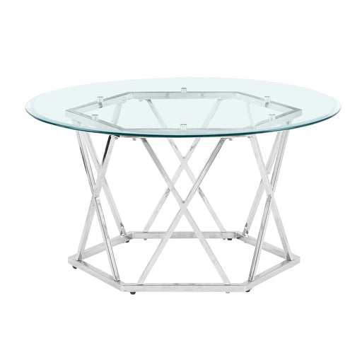 Escondido - Glass Cocktail Table - Silver – Cocktail Tables by Steve Silver Furniture at Furniture Wholesale Plus , Nashville furniture store