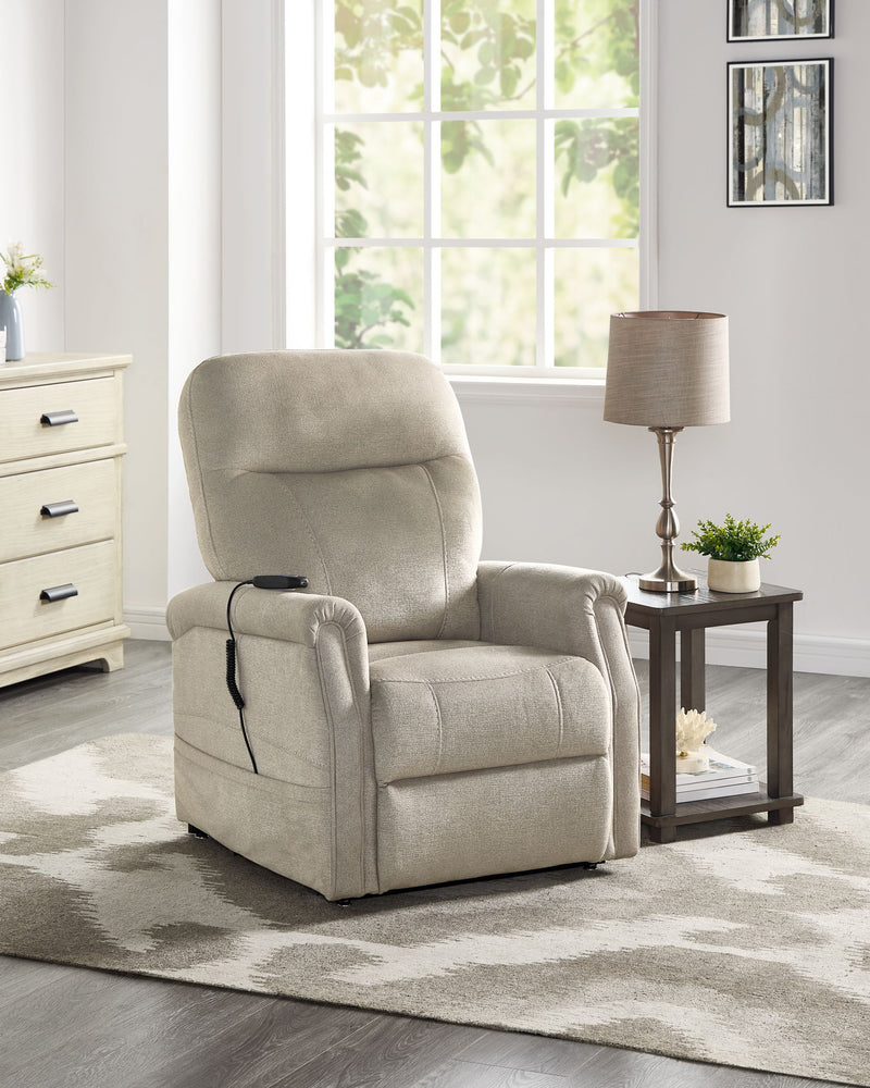 Rhodes - Power Lift Chair - Tan – Lift Chairs by Steve Silver Furniture at Furniture Wholesale Plus , Nashville furniture store