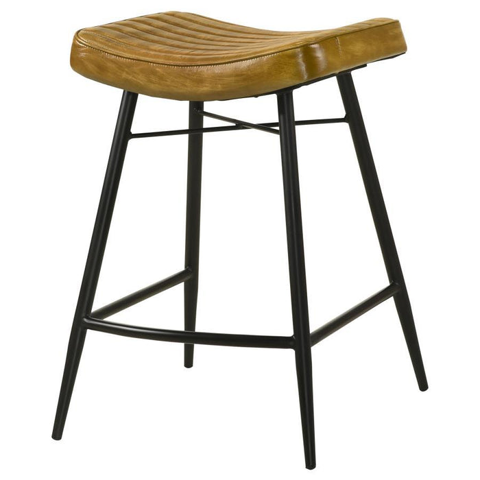 Bayu - Leather Upholstered Counter Stool (Set of 2) - Premium Stool Sets from Coaster Fine Furniture - Just $399! Shop now at Furniture Wholesale Plus  We are the best furniture store in Nashville, Hendersonville, Goodlettsville, Madison, Antioch, Mount Juliet, Lebanon, Gallatin, Springfield, Murfreesboro, Franklin, Brentwood