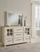 Shaybrock - Dresser And Mirror - Antique White / Brown – Dresser & Mirror by Benchcraft® at Furniture Wholesale Plus , Nashville furniture store