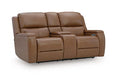 5Z-Syran - Power Reclining Loveseat With Console / Adjustable Headrest - Caramel – Reclining Loveseats by Signature Design by Ashley® at Furniture Wholesale Plus , Nashville furniture store