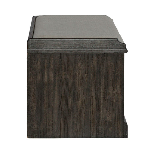 Mill Creek - Wall Bench - Peppercorn – Storage Benches by Liberty Furniture at Furniture Wholesale Plus , Nashville furniture store