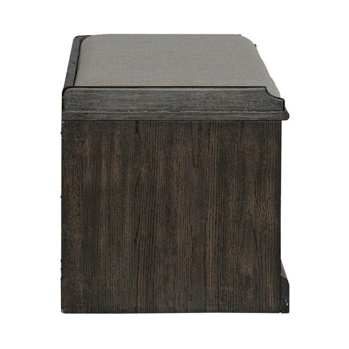 Mill Creek - Wall Bench - Peppercorn – Storage Benches by Liberty Furniture at Furniture Wholesale Plus , Nashville furniture store