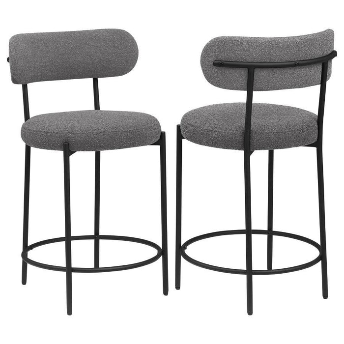 Viola - Boucle Upholstered Bar Stool (Set of 2) - Premium Stool Sets from Coaster Fine Furniture - Just $419! Shop now at Furniture Wholesale Plus  We are the best furniture store in Nashville, Hendersonville, Goodlettsville, Madison, Antioch, Mount Juliet, Lebanon, Gallatin, Springfield, Murfreesboro, Franklin, Brentwood