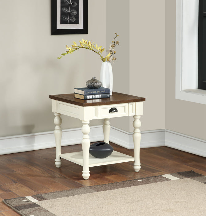 Joanna - End Table - White – End Tables by Steve Silver Furniture at Furniture Wholesale Plus , Nashville furniture store