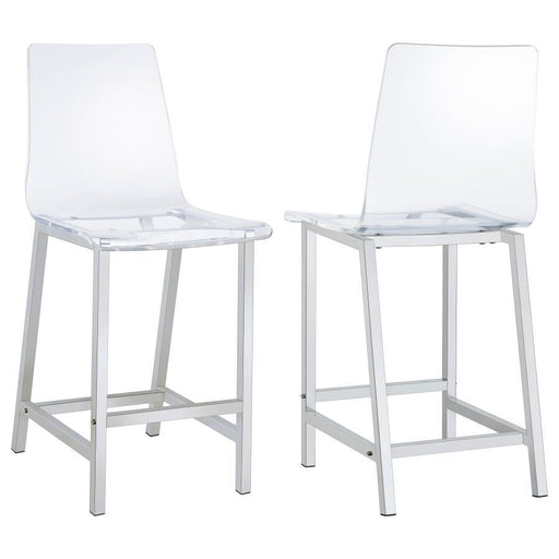 Juelia - Chrome Stools (Set of 2) - Premium Stool Sets from CoasterEssence - Just $459! Shop now at Furniture Wholesale Plus  We are the best furniture store in Nashville, Hendersonville, Goodlettsville, Madison, Antioch, Mount Juliet, Lebanon, Gallatin, Springfield, Murfreesboro, Franklin, Brentwood