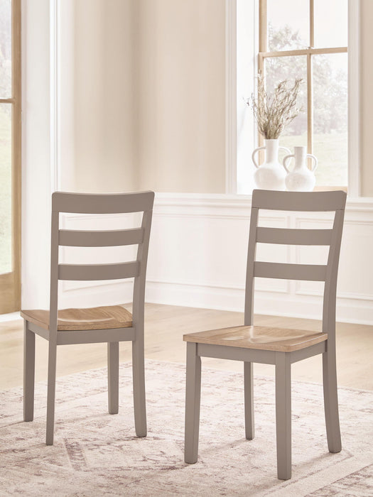 Harperfeld - Dining Room Side Chair (Set of 2) - Natural / Gray – Chair Sets by Signature Design by Ashley® at Furniture Wholesale Plus , Nashville furniture store