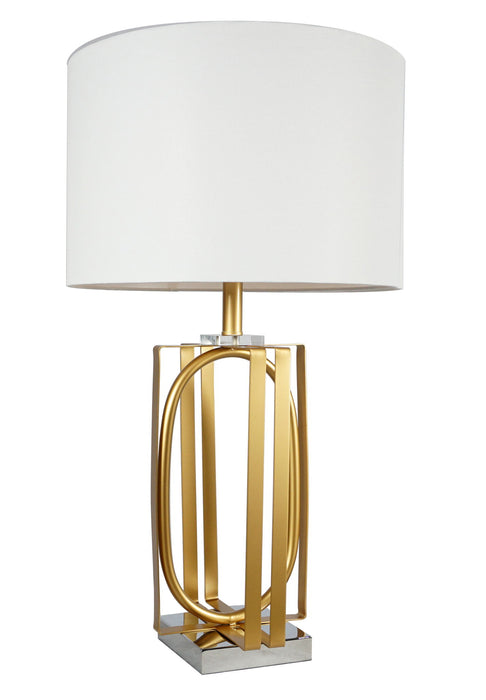 Table Lamp - Gold & White – Table Lamps by Crown Mark at Furniture Wholesale Plus , Nashville furniture store