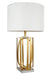 Table Lamp - Gold & White – Table Lamps by Crown Mark at Furniture Wholesale Plus , Nashville furniture store