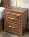 Janfyn - Two Drawer Night Stand - Brown – Nightstands w/ Charging Stations by Signature Design by Ashley® at Furniture Wholesale Plus , Nashville furniture store