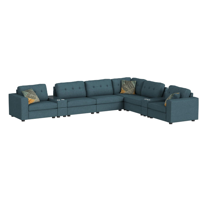 Options One - Living Room Set Sectional – 2 Piece Living Room Sets by Elements International at Furniture Wholesale Plus , Nashville furniture store