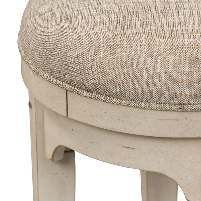 Morgan Creek - Console Swivel Stool - Antique White / Wirebrushed Tobacco Accents – Counter Height (24"-27") by Liberty Furniture at Furniture Wholesale Plus , Nashville furniture store