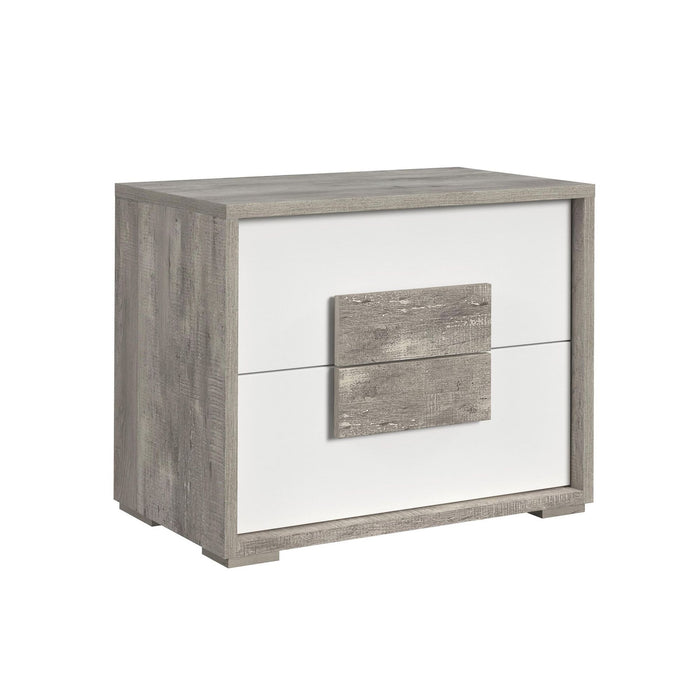 San Matteo - 2-Drawer Nightstand With USB - Gray – Nightstands w/ Charging Stations by Elements International at Furniture Wholesale Plus , Nashville furniture store