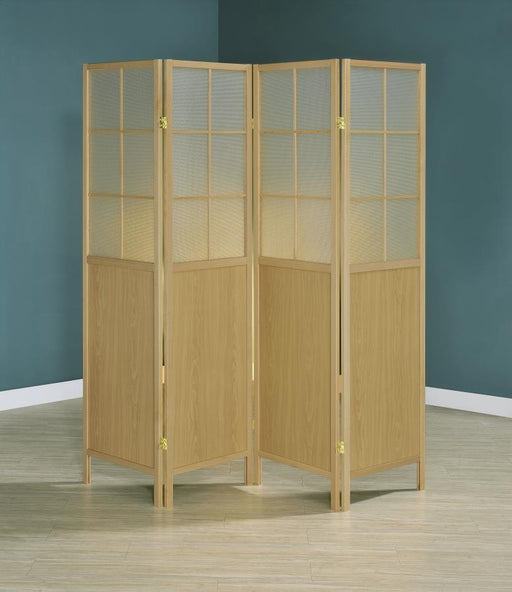 Edwards - 4-Panel Room Divider Folding Shoji Screen - Natural - Premium Room Dividers from Coaster Fine Furniture - Just $259! Shop now at Furniture Wholesale Plus  We are the best furniture store in Nashville, Hendersonville, Goodlettsville, Madison, Antioch, Mount Juliet, Lebanon, Gallatin, Springfield, Murfreesboro, Franklin, Brentwood