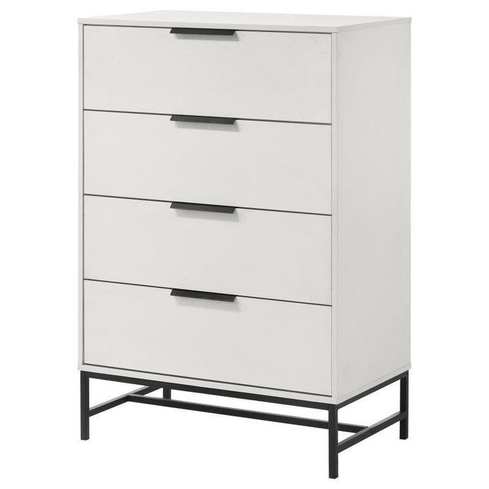 Sonora - 4-Drawer Bedroom Chest - White – Accent Chests by Coaster Fine Furniture at Furniture Wholesale Plus , Nashville furniture store