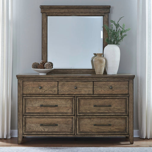 Carolina Park - Dresser & Mirror - Amber Brown – Dresser & Mirror by Liberty Furniture at Furniture Wholesale Plus , Nashville furniture store