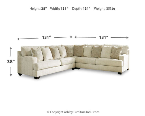 Rawcliffe - 5-Piece Sectional - Parchment – Stationary Sectionals by Signature Design by Ashley® at Furniture Wholesale Plus , Nashville furniture store