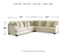 Rawcliffe - 5-Piece Sectional - Parchment – Stationary Sectionals by Signature Design by Ashley® at Furniture Wholesale Plus , Nashville furniture store