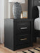 Stabotta - Two Drawer Night Stand - Black – Nightstands w/ Charging Stations by Signature Design by Ashley® at Furniture Wholesale Plus , Nashville furniture store