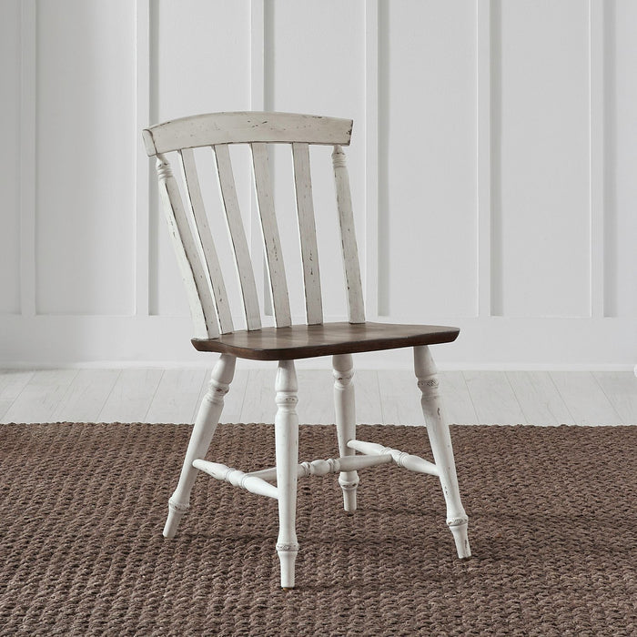 Al Fresco - Slat Back Side Chair - Graphite & Whitestone – Side Chairs by Liberty Furniture at Furniture Wholesale Plus , Nashville furniture store