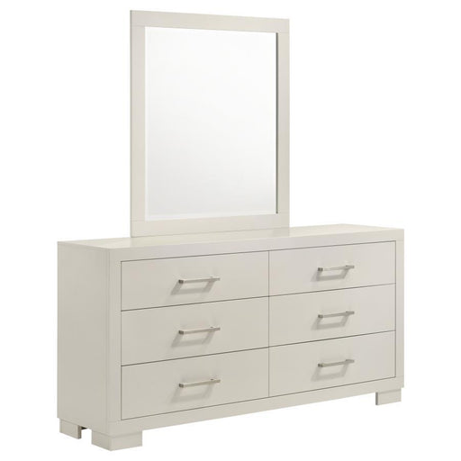 Jessica - 6-Drawer Dresser With Mirror - Premium Dresser & Mirror from CoasterEssence - Just $889! Shop now at Furniture Wholesale Plus  We are the best furniture store in Nashville, Hendersonville, Goodlettsville, Madison, Antioch, Mount Juliet, Lebanon, Gallatin, Springfield, Murfreesboro, Franklin, Brentwood