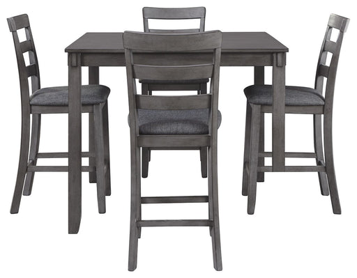 Bridson - Gray - Square Counter TBL Set (Set of 5) - Premium 5 Piece Dining Room Sets from Signature Design by Ashley® - Just $518! Shop now at Furniture Wholesale Plus  We are the best furniture store in Nashville, Hendersonville, Goodlettsville, Madison, Antioch, Mount Juliet, Lebanon, Gallatin, Springfield, Murfreesboro, Franklin, Brentwood