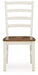 Brinfern - Dining Room Side Chair (Set of 2) - Brown / Antique White – Chair Sets by Signature Design by Ashley® at Furniture Wholesale Plus , Nashville furniture store