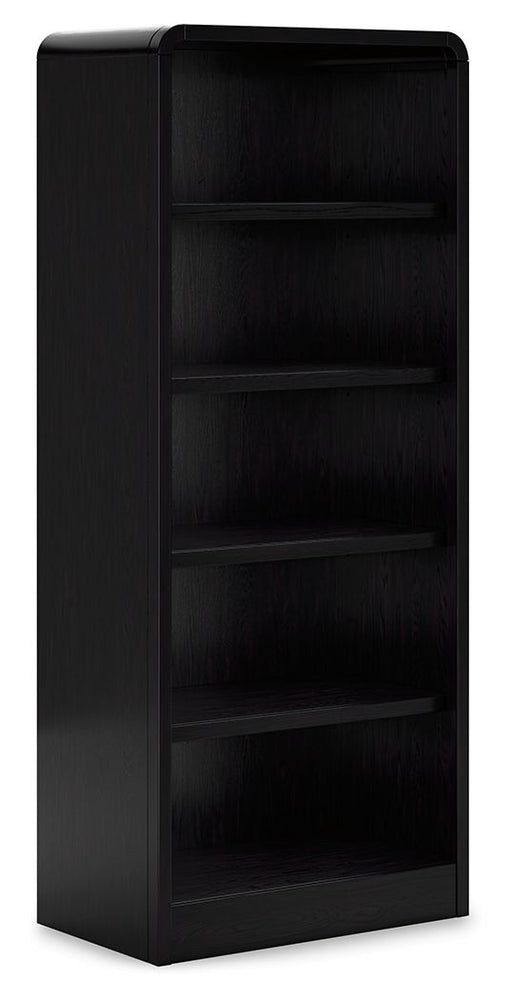 Rowanbeck - Black - Large Bookcase - Premium Standard Bookcases from Signature Design by Ashley® - Just $428! Shop now at Furniture Wholesale Plus  We are the best furniture store in Nashville, Hendersonville, Goodlettsville, Madison, Antioch, Mount Juliet, Lebanon, Gallatin, Springfield, Murfreesboro, Franklin, Brentwood