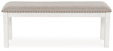 Robbinsdale - Large Upholstered Dining Room Bench - Antique White – Upholstered Benches by Signature Design by Ashley® at Furniture Wholesale Plus , Nashville furniture store