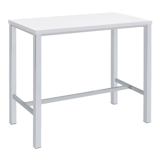 Natividad - 5 Piece Pub Height Bar Table Set - White High Gloss - Premium 5 Piece Dining Room Sets from CoasterEveryday - Just $569! Shop now at Furniture Wholesale Plus  We are the best furniture store in Nashville, Hendersonville, Goodlettsville, Madison, Antioch, Mount Juliet, Lebanon, Gallatin, Springfield, Murfreesboro, Franklin, Brentwood