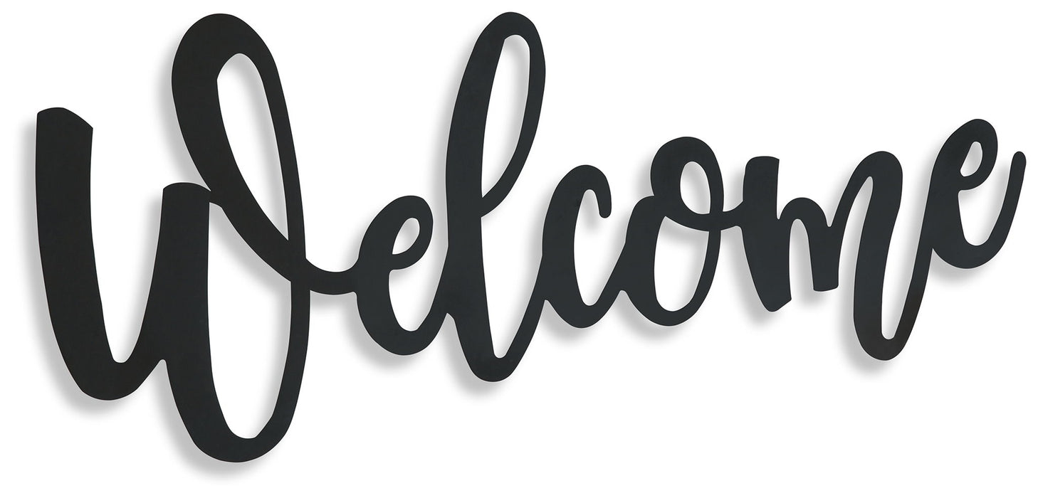 Emalee - Wall Decor - Welcome - Black
