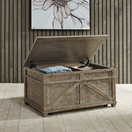 Parkland Falls - Storage Trunk - Weathered Taupe – Storage Trunks by Liberty Furniture at Furniture Wholesale Plus , Nashville furniture store