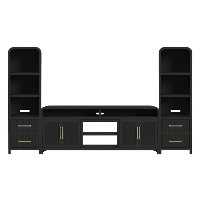 Ridgemont - 3 Piece Entertainment Unit With 82" TV Console – Entertainment Centers by Elements International at Furniture Wholesale Plus , Nashville furniture store